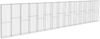vidaXL Gabionenwand mit Abdeckung Verzinkter Stahl 900×50×200 cm 144916 Bild 2
