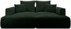 Vente-unique - PINETA Sofa Samt Grün - B 180 cm x H 67 cm x L 230 cm Bild 2