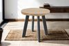 Esszimmertisch rund 80 cm Akazienholz naturfarben schwarz SOPHIA 76575774 Bild 2