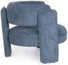 Sessel Ashina aus Stoff, modernes Design, gepolstert, Blau, verstellbare Holzbeine, komfortabel Bild 4