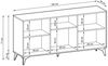 Bettso 'DIAMOND' Kommode, Holzwerkstoff Braun, 77x39x154 cm Bild 4