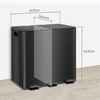 HOMCOM Mülleimer 3x15L mit Deckel Fußpedal, für Wohnzimmer, Büro, Edelstahl, 61,9 x 36,6 x 43,2 cm Bild 2