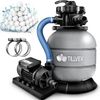 tillvex Sandfilteranlage Filteranlage 7.900L/h mit 400g Filterbällen + Pumpe Filter (Set), 7-Wege Ventil Bild 4