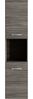 Badplaats Badezimmerschrank Montreal 30 x 30 x 131 cm Grau Eiche - Hoch Badschrank Mit 2 Türen Bild 3