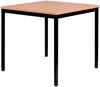 Schreibtisch Profi Besprechungstisch Büromöbel Verkaufstisch Computertisch 80x80 cm RAL 9005 Schwarz/Buche Dekor 331011 Bild 3