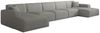 Wohnlandschaft Sofa U-Form CELES PREMIUM XL in Stoff Scala Grau Bild 2