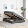 vidaXL Aufbewahrungsbett mit Matratze Dunkelgrau 140 x 200 cm 3370231 Bild 4