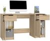 vidaXL Schreibtisch mit Beistellschrank Sonoma-Eiche Holzwerkstoff 3115910 Bild 5
