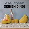 LUMALAND 'Animal Line Dino' Kindersitzsack, indoor & outdoor, Polyester senfgelb, 270 l Bild 3