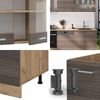 Küchenzeile R-Line Edelgrau/Goldkraft Eiche 300 cm , AP Anthrazit Vicco Bild 5