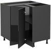 Eckunterschrank R-Line Schwarz Hochglanz 75.6 cm , AP Eiche Vicco Bild 4
