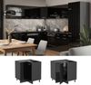 Eckunterschrank R-Line Schwarz Hochglanz 75.6 cm , AP Eiche Vicco Bild 2