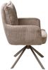 Home4You Polsterstuhl, Taupe, Cordoptik, Metallgestell, (1 St), 180 Grad Drehbar, Rückholfunktion, B 47 x H 51 x T 46 cm Bild 4