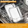 Homikit 2er Set Edelstahl Backblech Auflaufform 23,8x18x5cm spülmaschinenfest Bild 5
