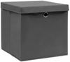 vidaXL Aufbewahrungsboxen mit Deckeln 10 Stk. 28x28x28 cm Grau 325194 Bild 2