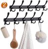 Refined Living Garderobenhaken Garderobenleiste Wand,Handtuchhaken,Hakenleiste,Türhaken,mit 15 Haken (Garderobenleiste Wandmontage, Kleiderhaken Wand, Garderobenhaken Edelstahl, Kleiderhakenleiste Schwarz Matt/Silber, Jackenhalter Wandmontage, Flur Gar... Bild 5