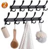 Refined Living Garderobenhaken Garderobenleiste Wand,Handtuchhaken,Hakenleiste,Türhaken,mit 15 Haken (Garderobenleiste Wandmontage, Kleiderhaken Wand, Garderobenhaken Edelstahl, Kleiderhakenleiste Schwarz Matt/Silber, Jackenhalter Wandmontage, Flur Gar... Bild 4