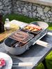Napoleon 'Gourmet' tragbarer Holzkohlegrill, mit Schneidebrett & Wendegrillrost, grau, 60 x 20 x 12 cm Bild 5