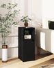 2er-Set Schmale Nachttische mit offenem Fach und verstellbarer Ablage, Holz, 24 × 29 × 62 cm, Schwarz Bild 3