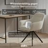 skølm 'Thokk' Esszimmerstühle, 6er Set, cremeweiß, gepolsterter Leinenbezug, höhenverstellbar & drehbar, Polsterstühle mit Armlehnen, bis 150 kg belastbar Bild 5
