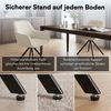skølm 'Thokk' Esszimmerstühle, 6er Set, cremeweiß, gepolsterter Leinenbezug, höhenverstellbar & drehbar, Polsterstühle mit Armlehnen, bis 150 kg belastbar Bild 5