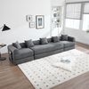4-Sitzer Wohnlandschaft B 270 x T 180 x H 64 cm aus Cord, modular mit Schlaffunktion Bild 4