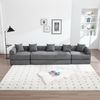 4-Sitzer Wohnlandschaft B 270 x T 180 x H 64 cm aus Cord, modular mit Schlaffunktion Bild 3