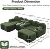 Modulares Sofa aus Samt mit Wellenform, tiefer Sitzfläche, 288x167x70 cm, grün Bild 4