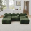 Modulares Sofa aus Samt mit Wellenform, tiefer Sitzfläche, 288x167x70 cm, grün Bild 2