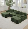 Modulares Sofa aus Samt mit Wellenform, tiefer Sitzfläche, 288x167x70 cm, grün Bild 3