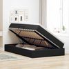 vidaXL Aufbewahrungsbett mit Matratze Schwarz 120 x 200 cm Polyester 3370220 Bild 4