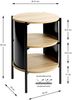 Beistelltisch >59536< in Eiche Dekor, schwarz - 60x44cm (HxD) Bild 5