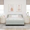vidaXL Boxspringbett mit Kopfteil Hellgrau 160 x 200 cm Samt 3340394 Bild 3