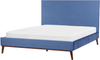 Bett mit Lattenrost BAYONNE 180 x 200 cm Samtstoff Blau Bild 4
