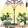 LMaxhome Pflanzenlampe LED Vollspektrum Dimmbar Pflanzenlicht mit Ständer für Zimmerpflanzen, Drei Lampen, 1/2/3 Köpfe, Auto Timer 3/6/12H, 6 Modi Helligkeit, Höhenverstellbar Bild 4