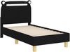 vidaXL Kinderbettgestell mit Kopfteil Schwarz 70 x 140 cm Stoff 42011206 Bild 4