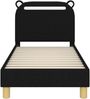 vidaXL Kinderbettgestell mit Kopfteil Schwarz 70 x 140 cm Stoff 42011206 Bild 5