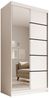 MOEBLO Schiebetürenschrank FIORA 100 (modern, platzsparend, mit Spiegel & viel Stauraum Schwebetürenschrank 2-türig Schrank Garderobe Schiebtüren Schlafzimmer Wohnzimmerschrank mit Spiegel) (BxHxT): 100 x 200 x 58 cm Bild 2