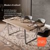 Blumfeldt Bearsdon Esstisch – Farbe Walnuss MDF-Tischplatte 180x90 cm, Schwarze Tischbeine aus Metall, Industrieller Loft-Stil, Hitze- und Kratzfest, Perfekt für Esszimmer und Küche Bild 3