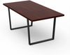 Blumfeldt Bearsdon Esstisch – Farbe Walnuss MDF-Tischplatte 180x90 cm, Schwarze Tischbeine aus Metall, Industrieller Loft-Stil, Hitze- und Kratzfest, Perfekt für Esszimmer und Küche Bild 2