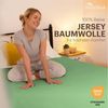 NatureMark Spannbettlaken Jersey Basic Spannbetttuch, 100% Baumwolle, Gummizug: rundum, (1 Stück), in vielen Größen und Farben, bis 40cm Steghöhe, 200x220cm, Jade Bild 2
