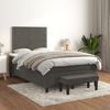 vidaXL Boxspringbett mit Matratze Dunkelgrau 120x190 cm Samt 3270464 Bild 3