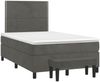 vidaXL Boxspringbett mit Matratze Dunkelgrau 120x190 cm Samt 3270464 Bild 2