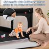 150 x 150 cm Laufstall Baby faltbar Laufgitter mit 50 Bälle 4 Griffe & Reißverschlusstor Schwarz Bild 5