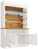 Flieks Küchenbuffet mit LED-Beleuchtung, Gläserhalter und Ablagen (Set, 2-St, 107 x 43 x 184 cm) Hochschrank Küchenschrank Buffetschrank mit Stauraum Weiß Bild 3