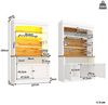 Flieks Küchenbuffet mit LED-Beleuchtung, Gläserhalter und Ablagen (Set, 2-St, 107 x 43 x 184 cm) Hochschrank Küchenschrank Buffetschrank mit Stauraum Weiß Bild 4