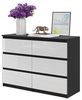 Furnica Kommode GABRIEL 6 Schubladen - Anthrazit Grau H70cm B100cm T33cm Bild 4