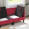 vidaXL Wohnzimmergarnitur mit Kissen mit Speicher 3 pcs Weinrot Samt 3413748 Bild 3