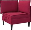 vidaXL Wohnzimmergarnitur mit Kissen mit Speicher 3 pcs Weinrot Samt 3413748 Bild 4