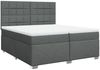 vidaXL Boxspringbett mit Matratze Dunkelgrau 200x200 cm Stoff 3292896 Bild 3